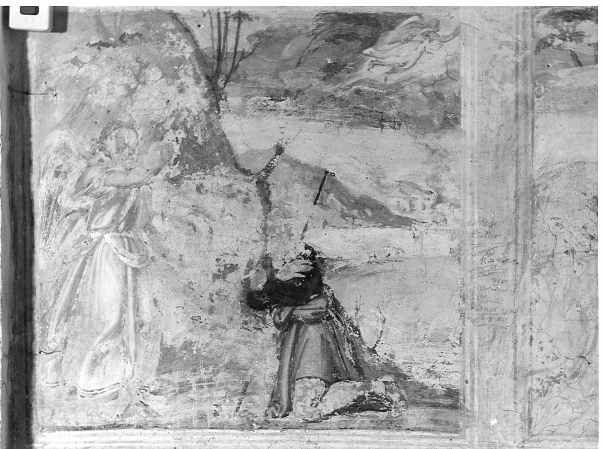 annuncio a San Gioacchino (dipinto, elemento d'insieme) - ambito bergamasco (prima metà sec. XVI)