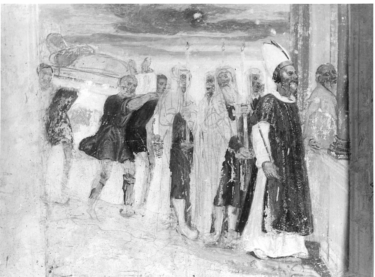 funerali di Sant'Anna (dipinto, elemento d'insieme) - ambito bergamasco (prima metà sec. XVI)