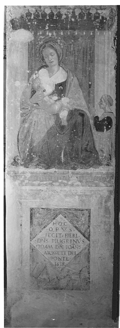Madonna con Bambino in trono (dipinto, opera isolata) di Boselli Antonio (sec. XVI)
