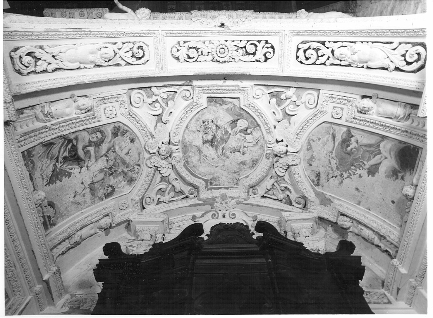 Santa Maria Maddalena portata in cielo dagli angeli (dipinto, insieme) di Bagnatori Pietro Maria detto Bagnadore (metà sec. XVI, sec. XVII)