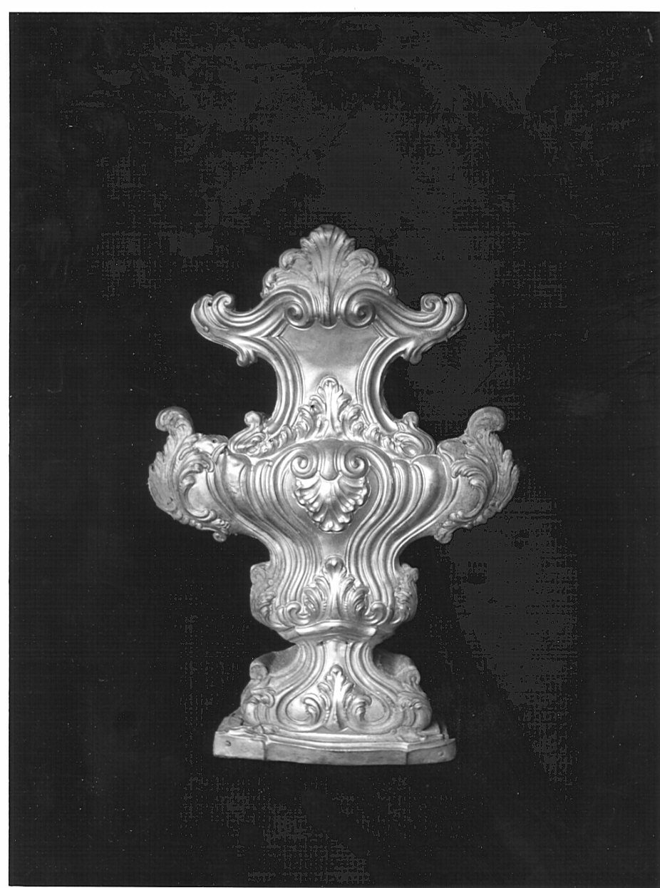 vaso d'altare con composizione floreale, elemento d'insieme - bottega bergamasca (terzo quarto sec. XVIII)