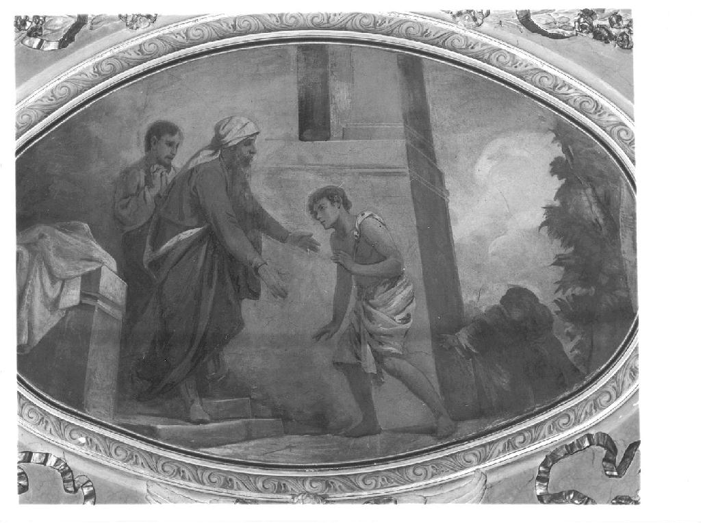 parabola del figliol prodigo (dipinto, opera isolata) di Maironi Alberto (sec. XX)