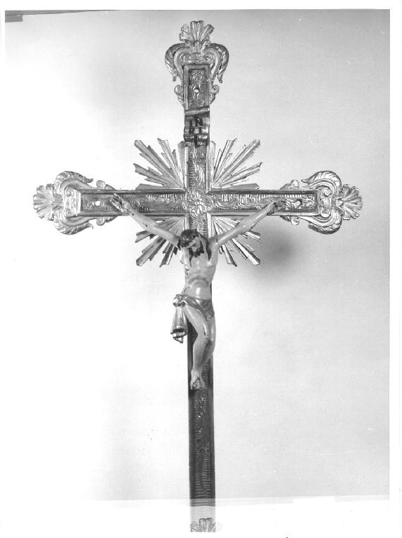 croce processionale, opera isolata - ambito lombardo (ultimo quarto sec. XIX)