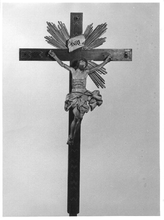 croce processionale, opera isolata - ambito italiano (prima metà sec. XVIII)