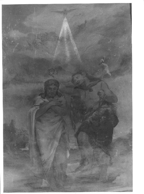 battesimo di Cristo (dipinto, opera isolata) di Maironi Alberto (sec. XX)