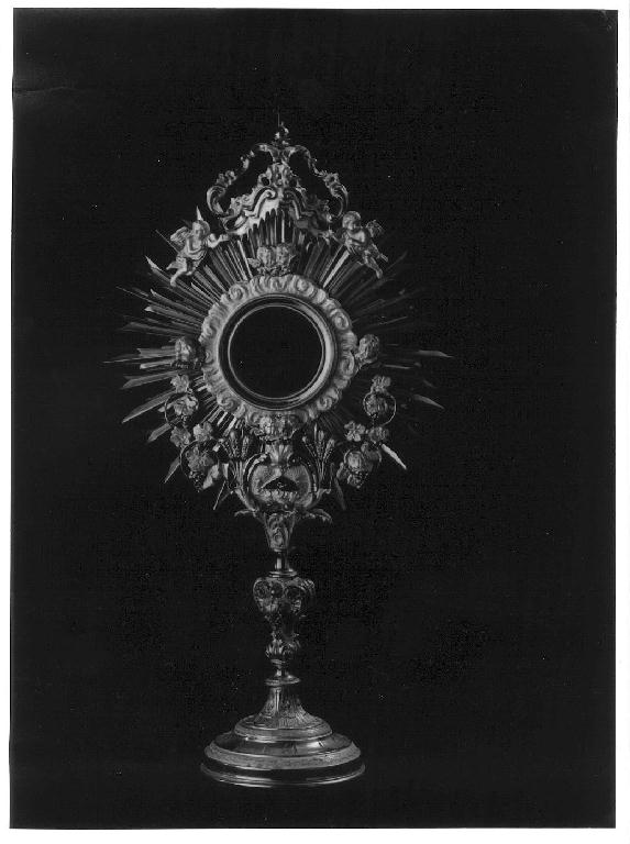 ostensorio - a raggiera, opera isolata - produzione lombarda (prima metà sec. XX)