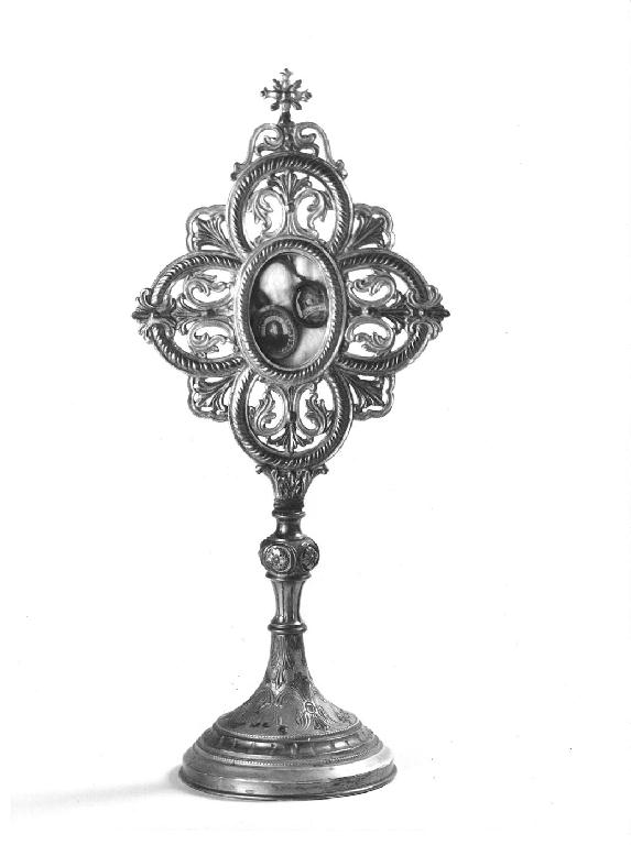reliquiario - a ostensorio, opera isolata - produzione lombarda (secc. XIX/ XX)
