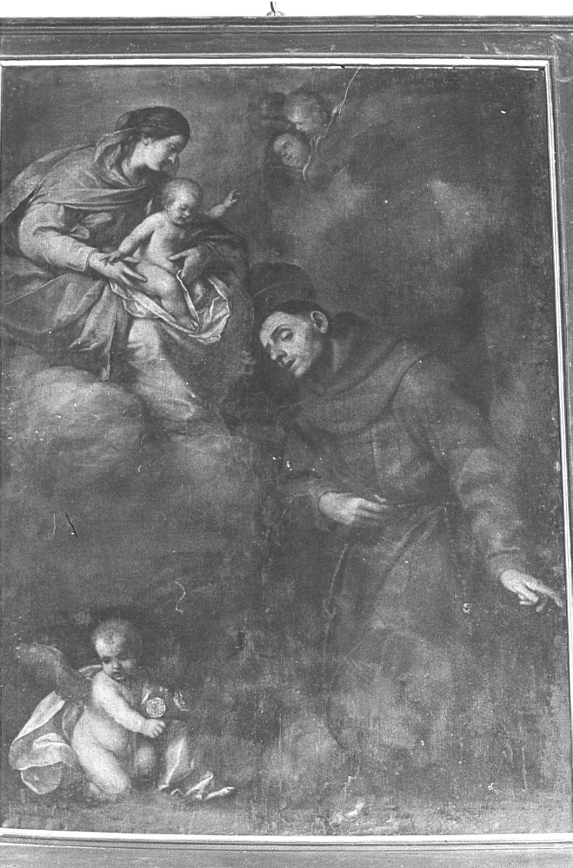 Madonna con Bambino e Santo francescano (dipinto) di Ceresa Carlo (attribuito) (sec. XVII)