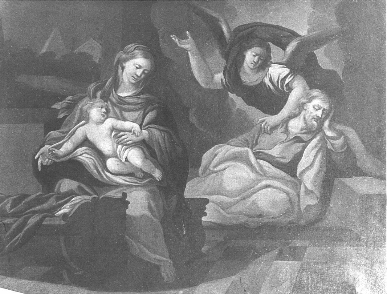 sogno di San Giuseppe (dipinto, opera isolata) - ambito lombardo (seconda metà sec. XVIII)