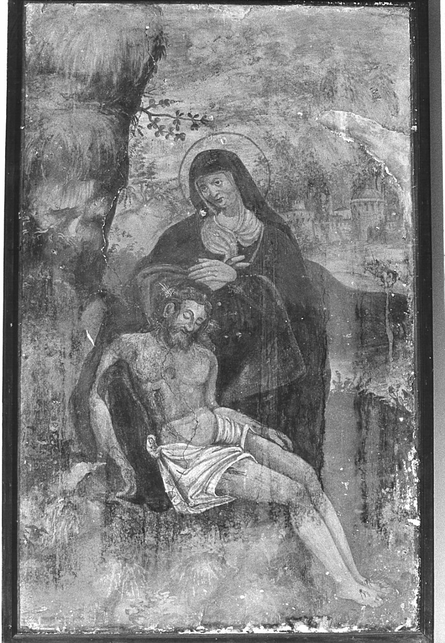 Pietà (dipinto, opera isolata) - ambito bergamasco (sec. XVI)