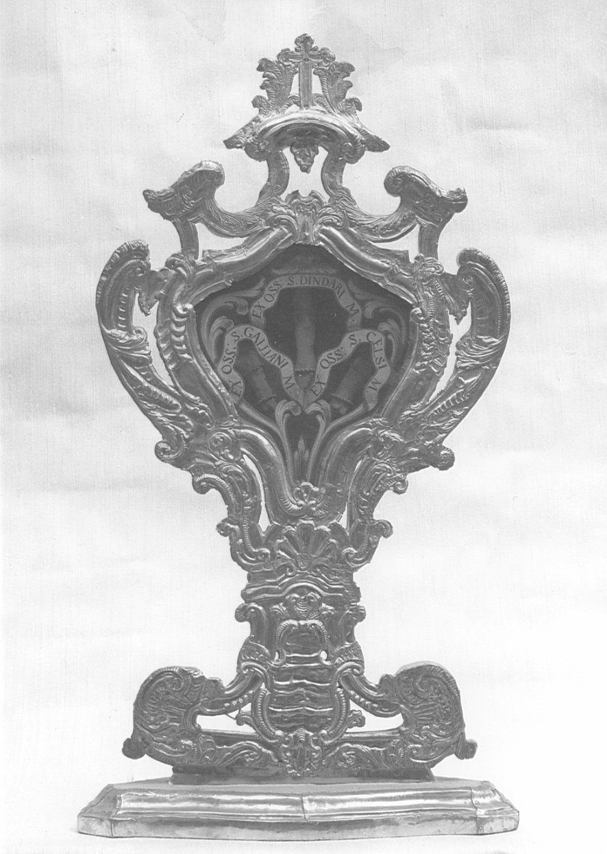 reliquiario - a ostensorio, serie - bottega lombarda (prima metà sec. XVIII)