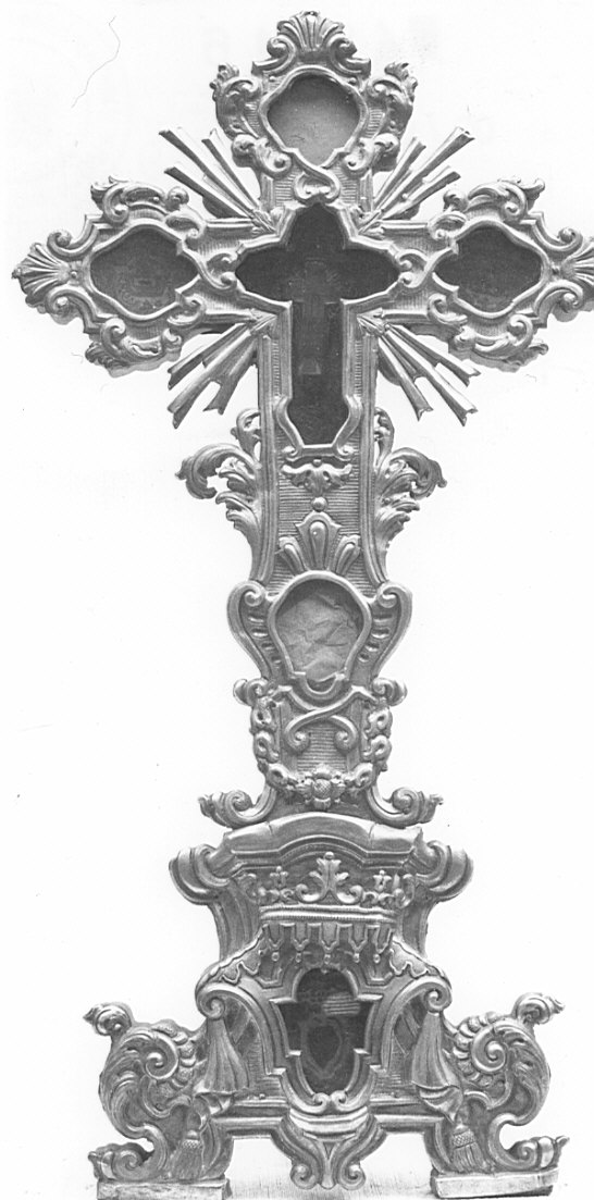 stauroteca, opera isolata - bottega lombarda (prima metà sec. XVIII)