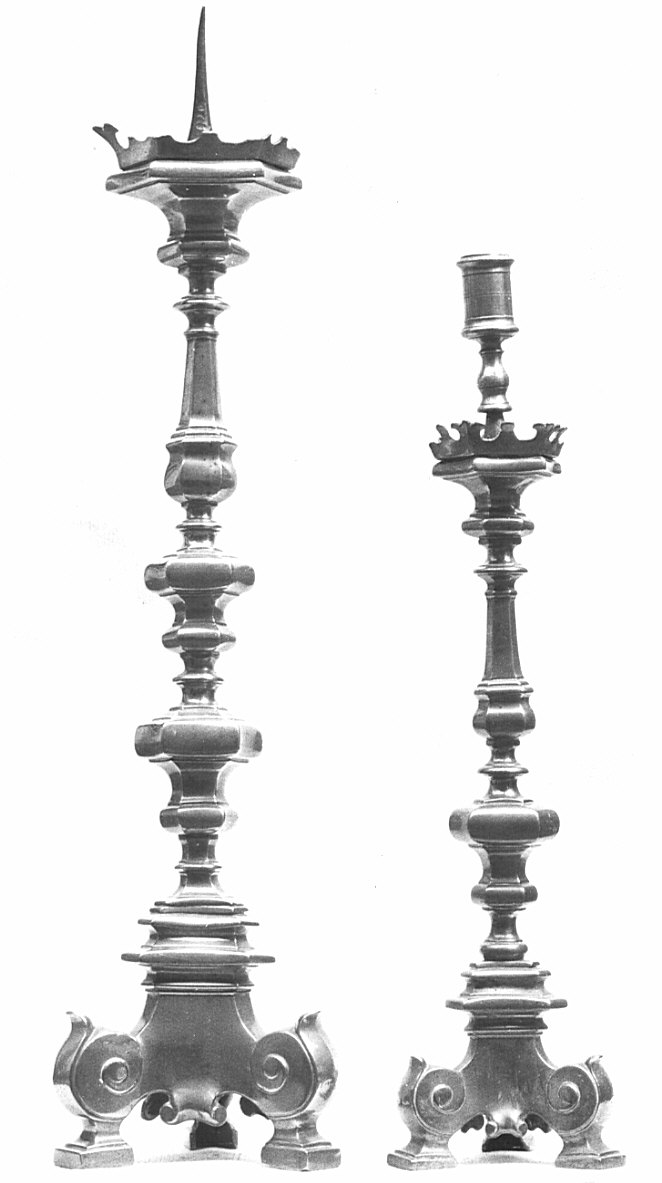 candeliere, serie - bottega lombarda (sec. XVIII)