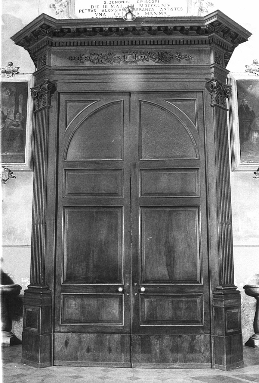 bussola d'ingresso, opera isolata - bottega lombarda (inizio sec. XIX)
