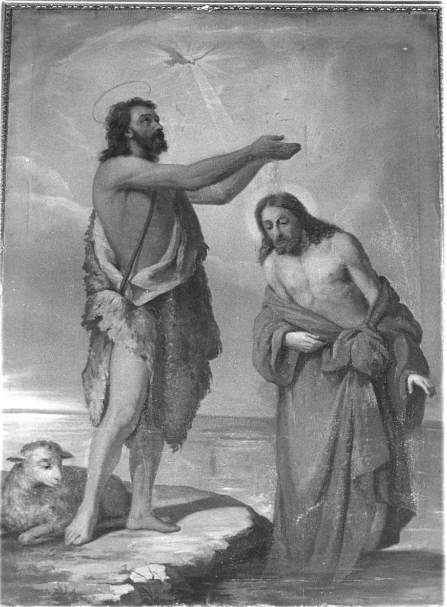 battesimo di Cristo (dipinto, opera isolata) - ambito lombardo (primo quarto sec. XX)