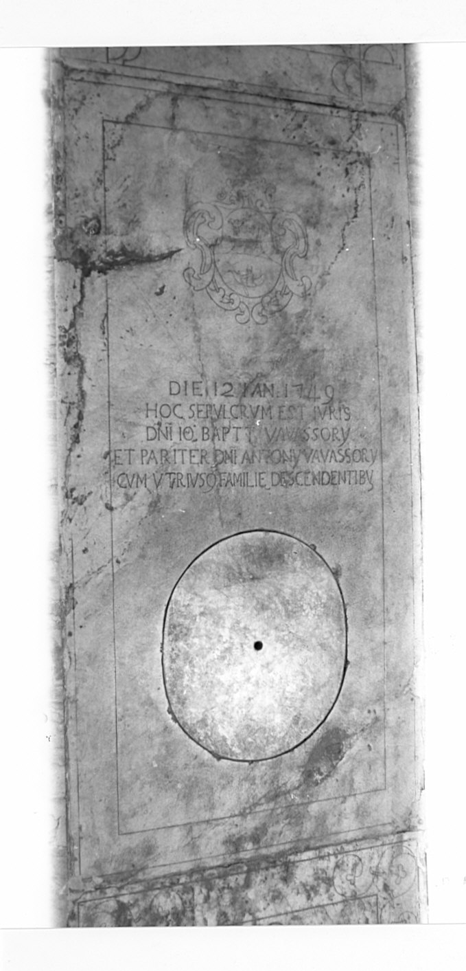 lapide tombale, opera isolata - bottega lombarda (sec. XVIII)