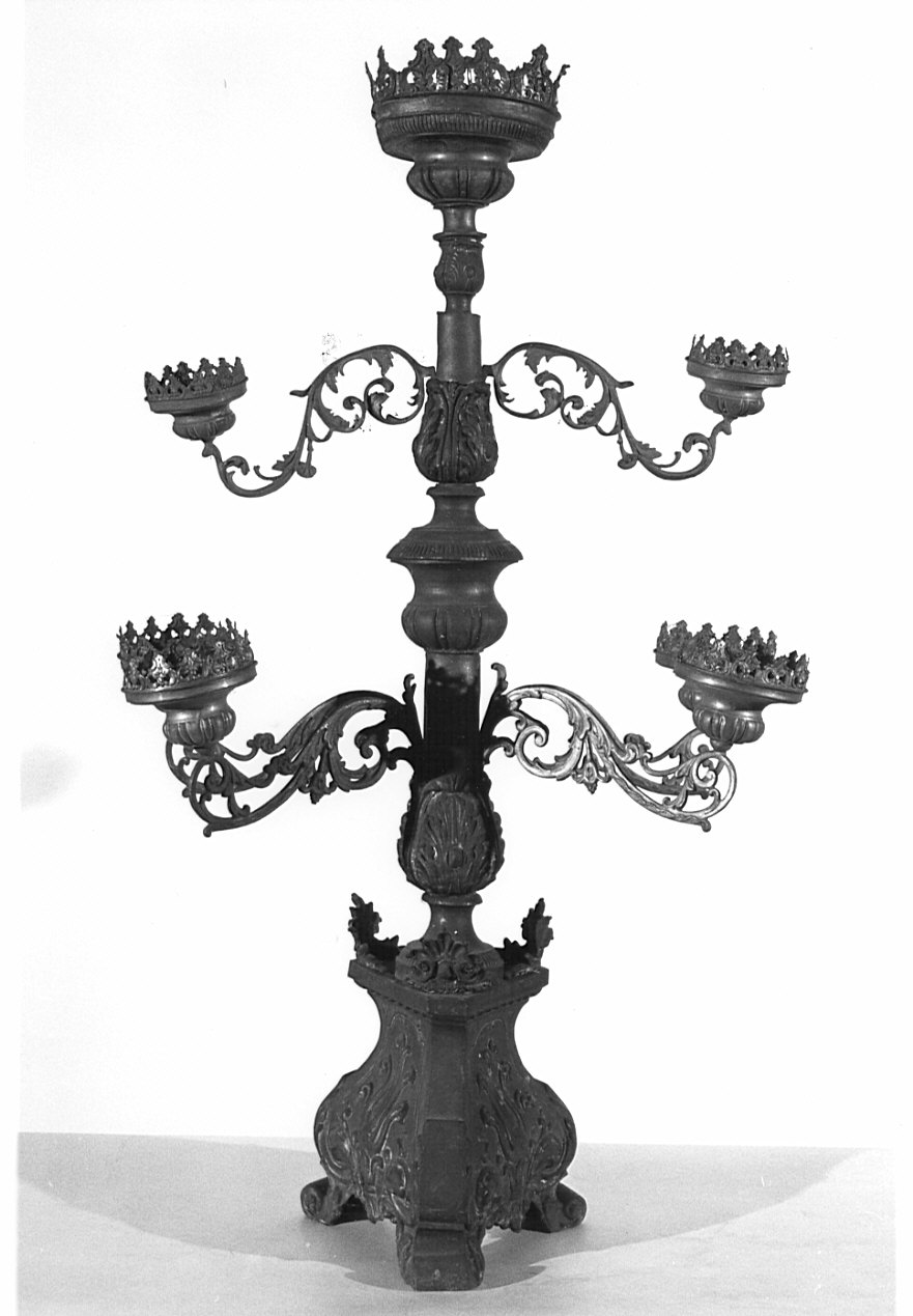 candelabro, opera isolata - bottega lombarda (sec. XIX)