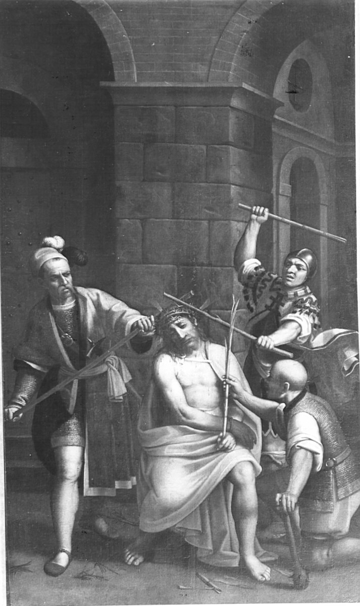 incoronazione di spine (dipinto, opera isolata) di Cavagna Gian Paolo (cerchia) (inizio sec. XVII)