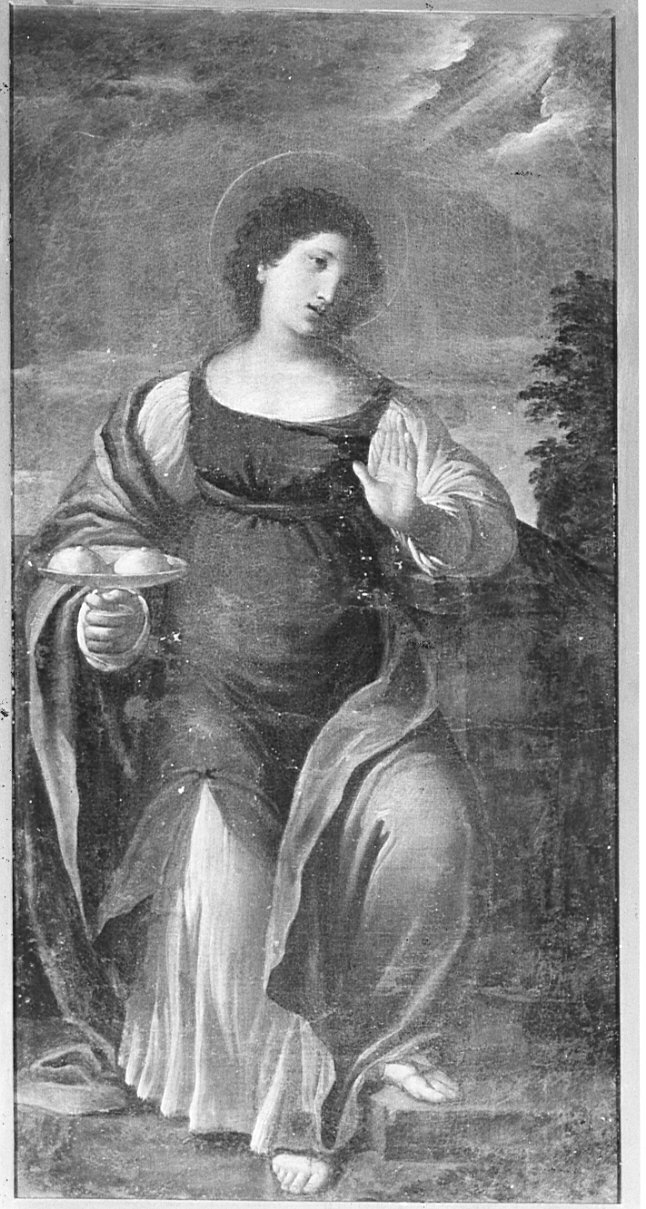 Sant'Agata (dipinto, opera isolata) - ambito emiliano (seconda metà sec. XVII)