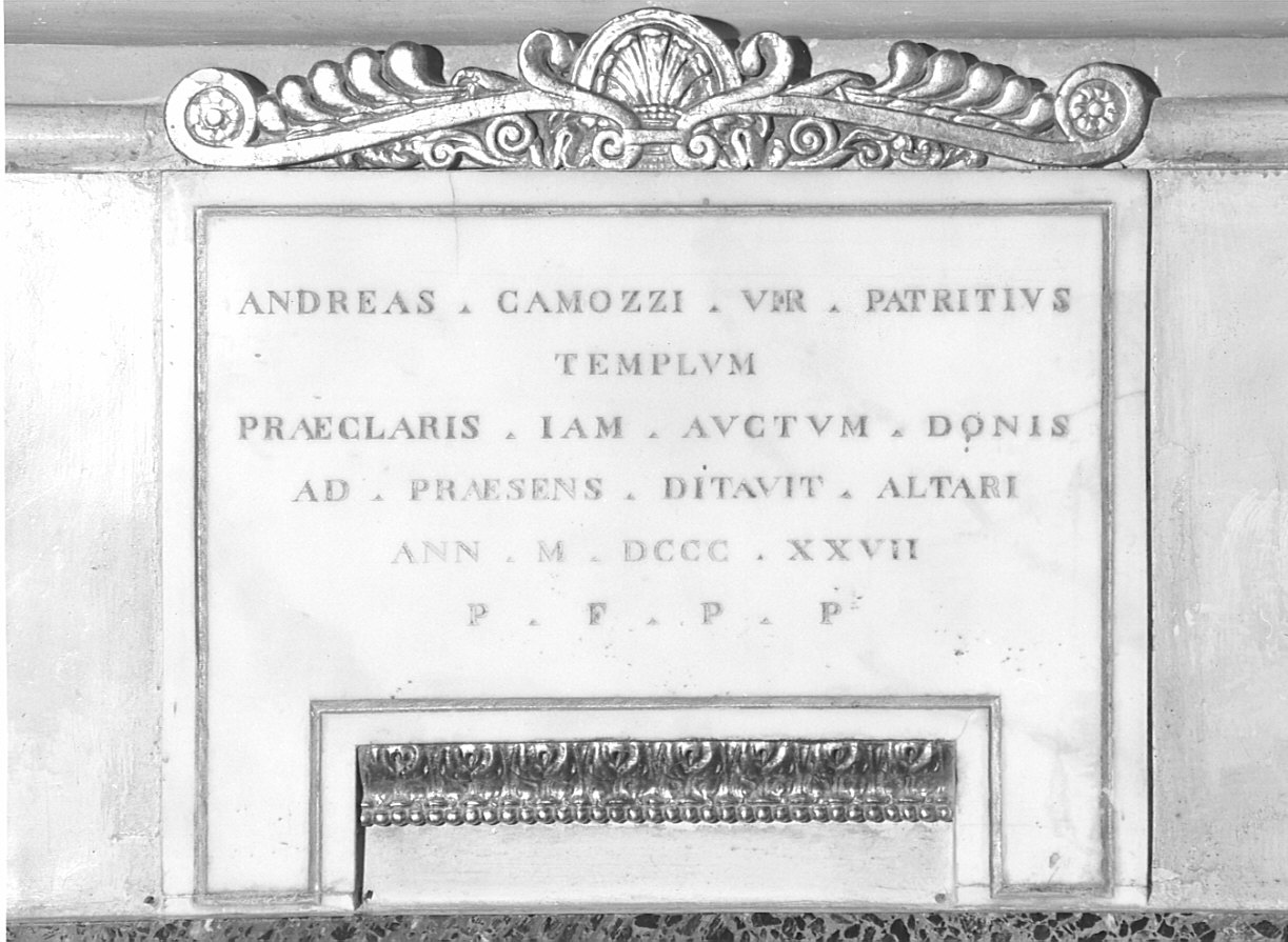 lapide commemorativa, opera isolata - bottega lombarda (sec. XIX)
