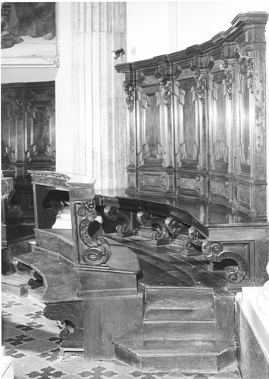 stalli del coro, insieme - bottega lombarda (seconda metà sec. XVIII)