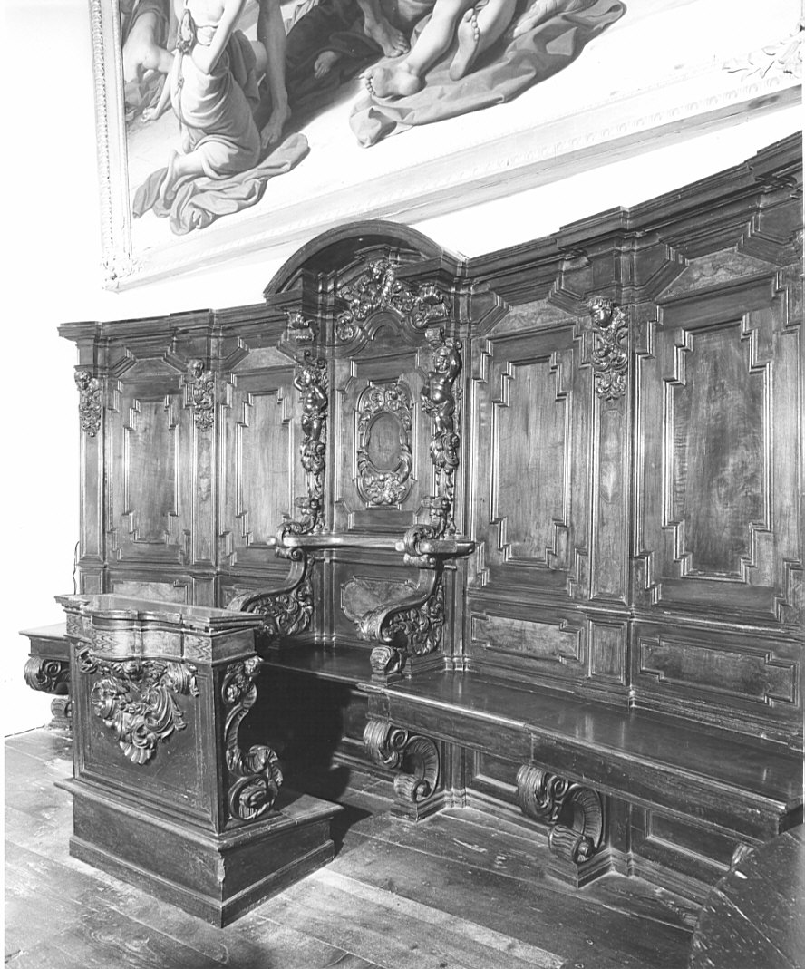 stalli del coro, insieme - bottega lombarda (metà sec. XVIII)