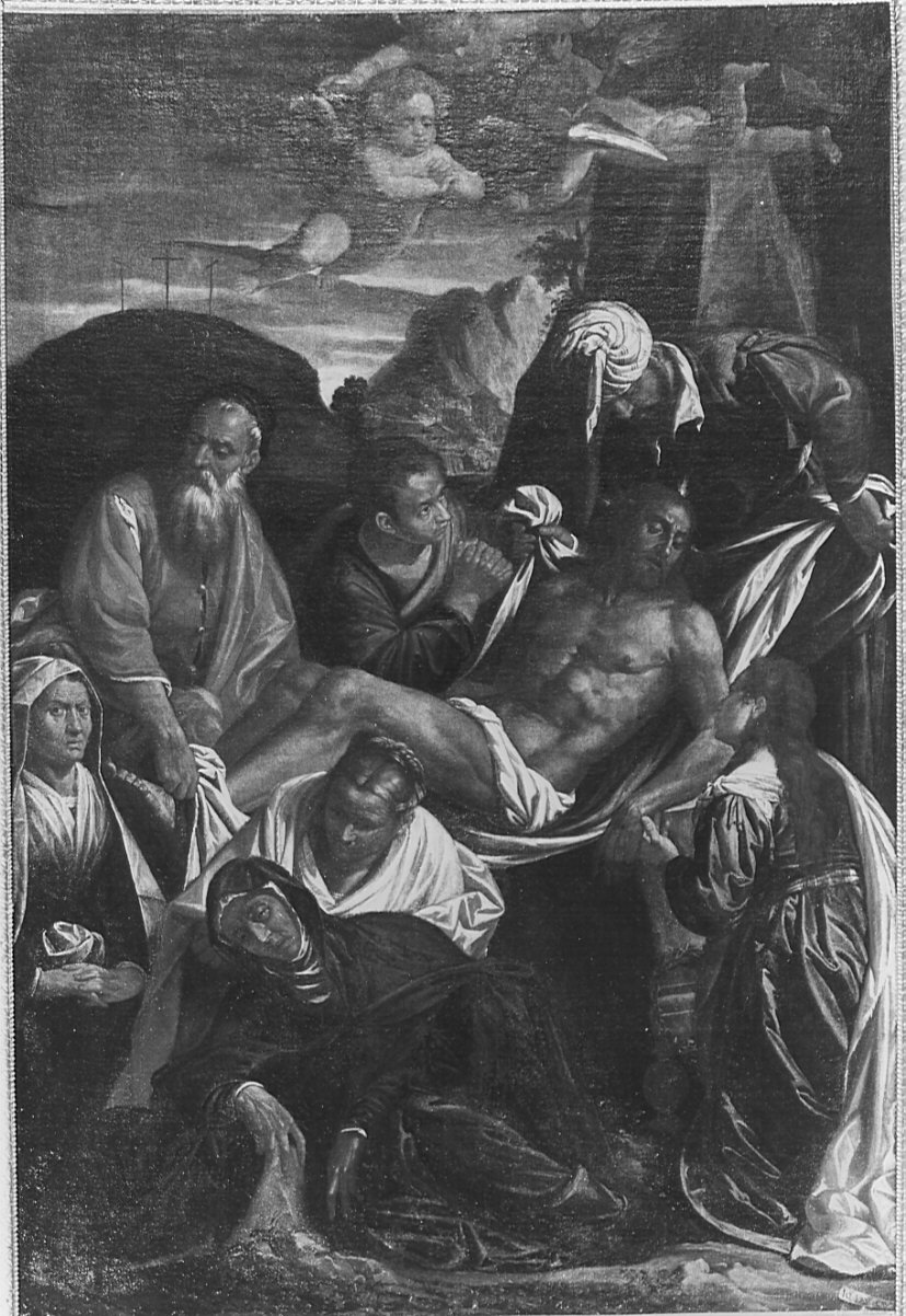 trasporto di Cristo al sepolcro (dipinto, opera isolata) di Cavagna Gian Paolo (sec. XVII)