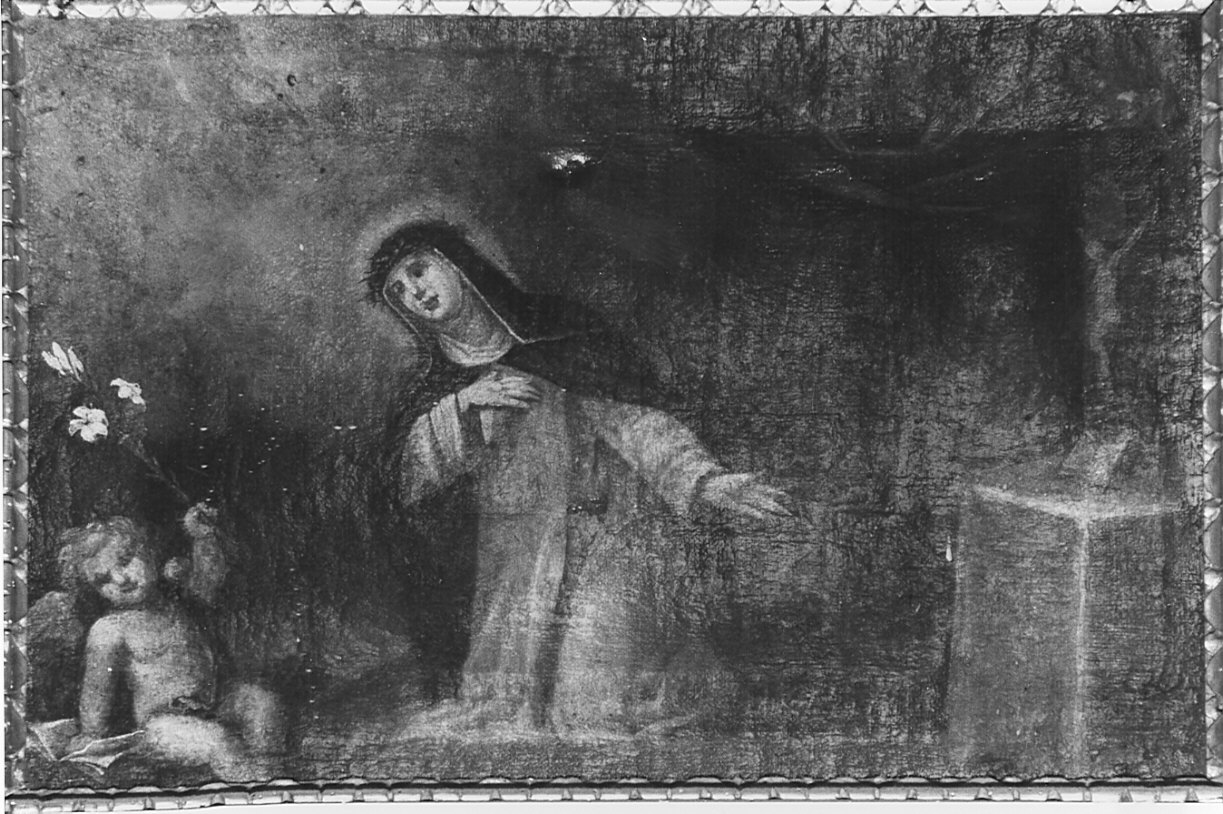 Santa Caterina da Siena (dipinto, elemento d'insieme) di Cavagna Gian Paolo (cerchia) (inizio sec. XVII)