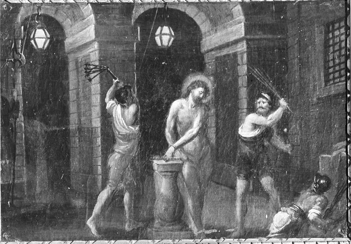 flagellazione di Cristo (dipinto, elemento d'insieme) di Cavagna Gian Paolo (cerchia) (inizio sec. XVII)