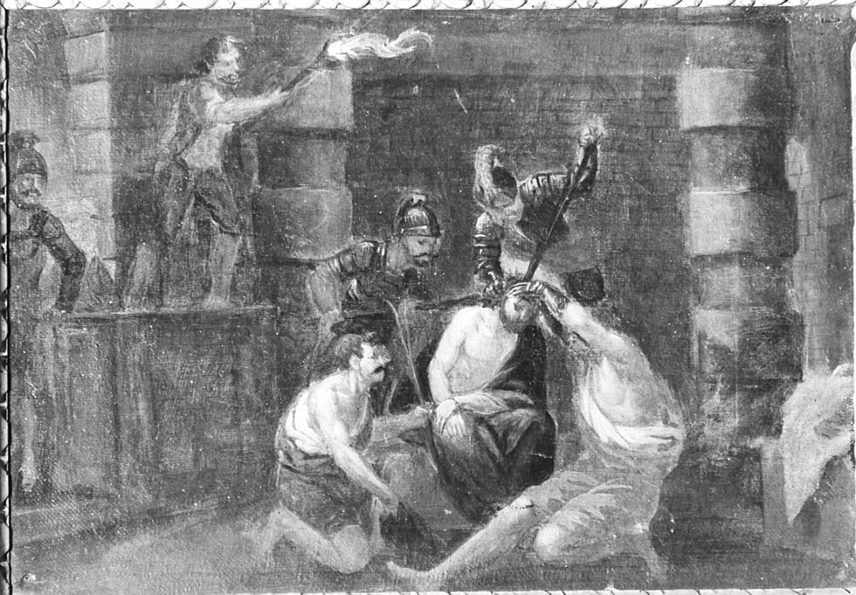 incoronazione di spine (dipinto, elemento d'insieme) di Cavagna Gian Paolo (cerchia) (inizio sec. XVII)