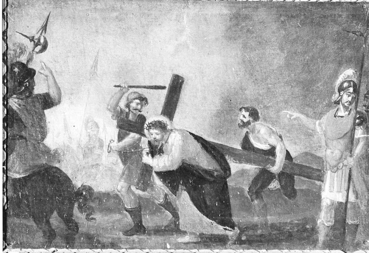 salita di Cristo al monte Calvario (dipinto, elemento d'insieme) di Cavagna Gian Paolo (cerchia) (inizio sec. XVII)