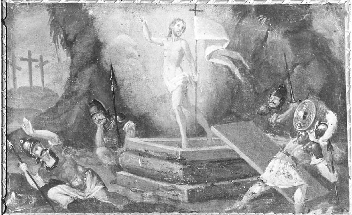 resurrezione di Cristo (dipinto, elemento d'insieme) di Cavagna Gian Paolo (cerchia) (inizio sec. XVII)