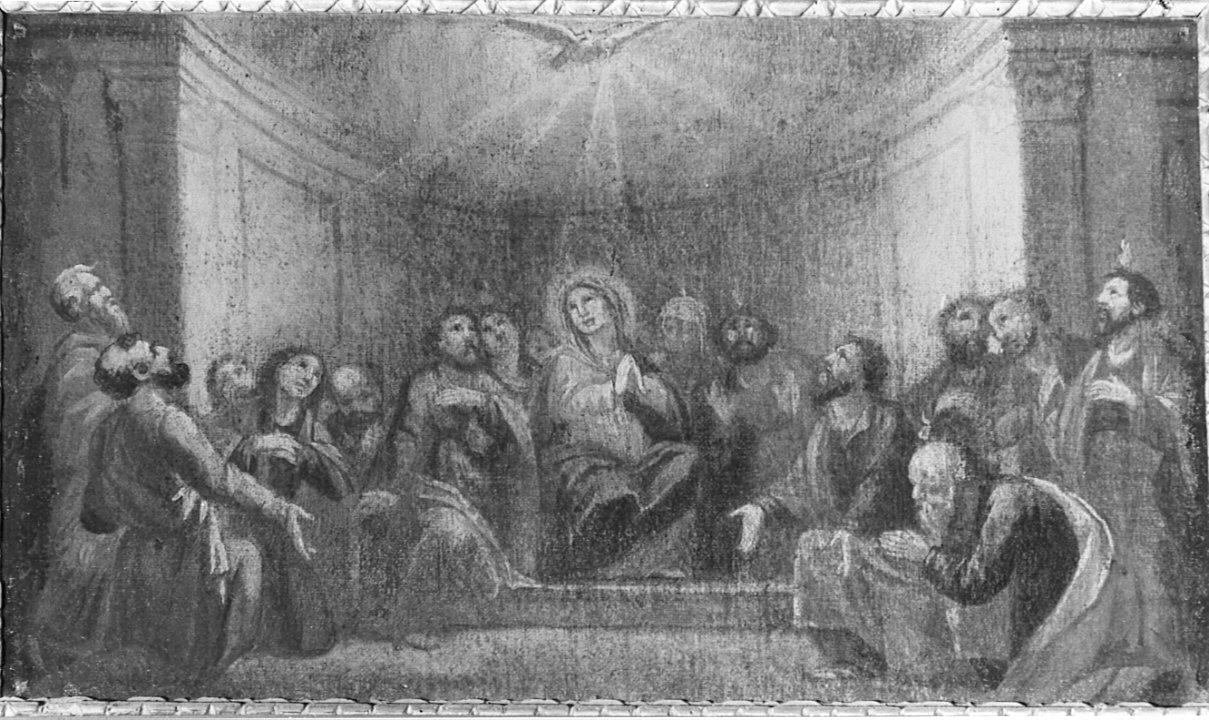 Pentecoste (dipinto, elemento d'insieme) di Cavagna Gian Paolo (cerchia) (inizio sec. XVII)