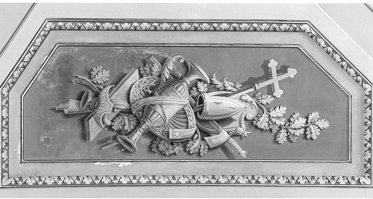 arredi ecclesiastici (dipinto, elemento d'insieme) di Comerio Filippo (attribuito) (inizio sec. XIX)