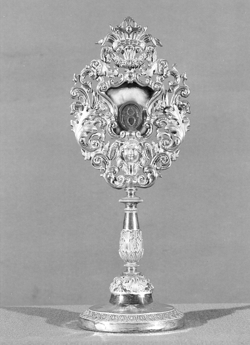 reliquiario - a ostensorio, opera isolata - bottega bergamasca (sec. XVII, sec. XIX)