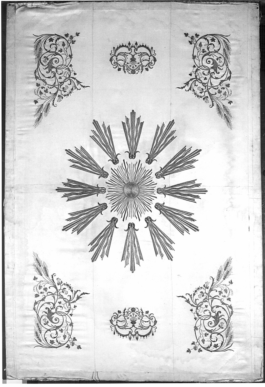 cielo del baldacchino processionale, opera isolata - manifattura lombarda (prima metà sec. XIX)