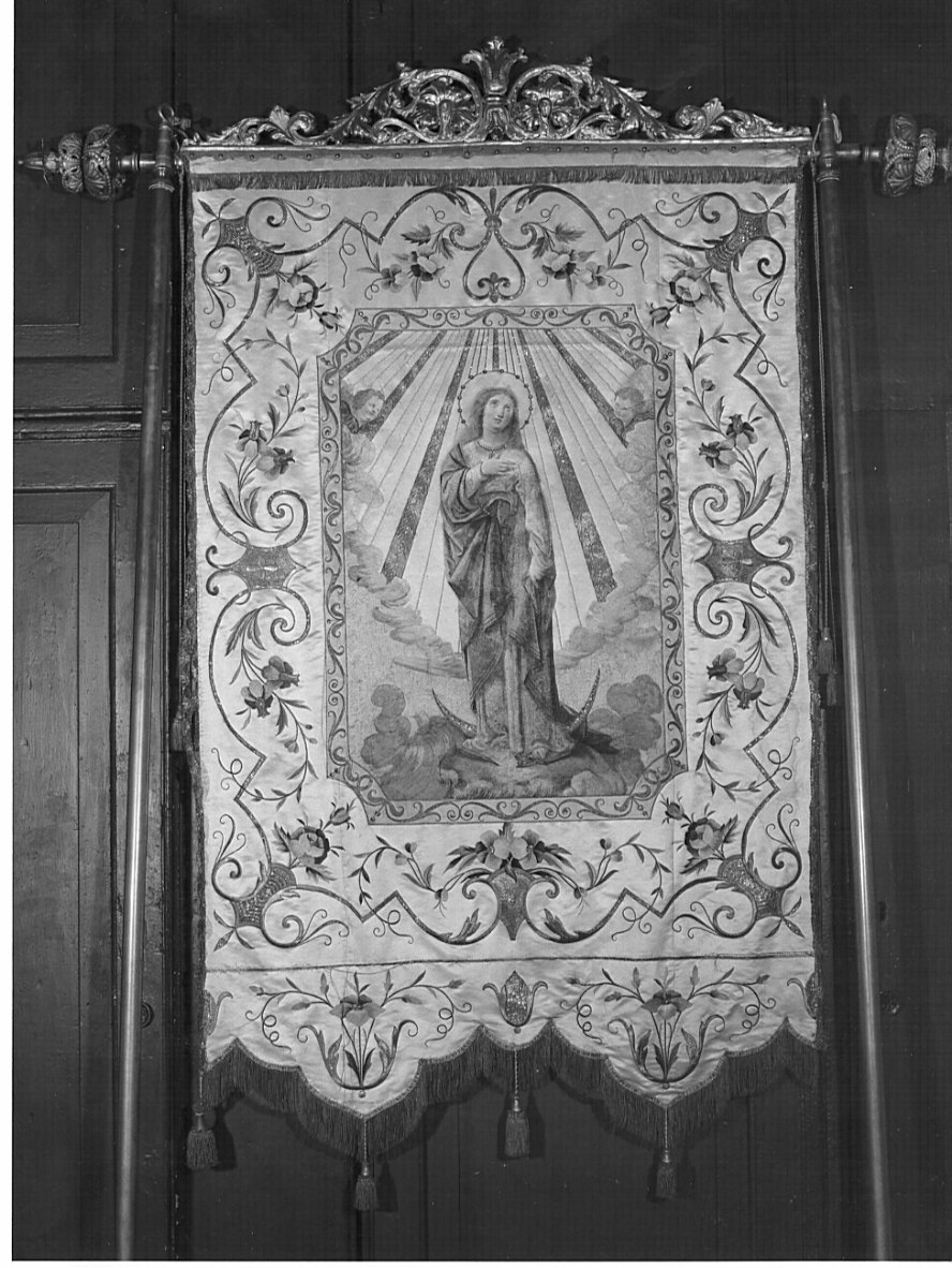 Madonna Immacolata (stendardo processionale, opera isolata) - manifattura lombarda (seconda metà sec. XIX)