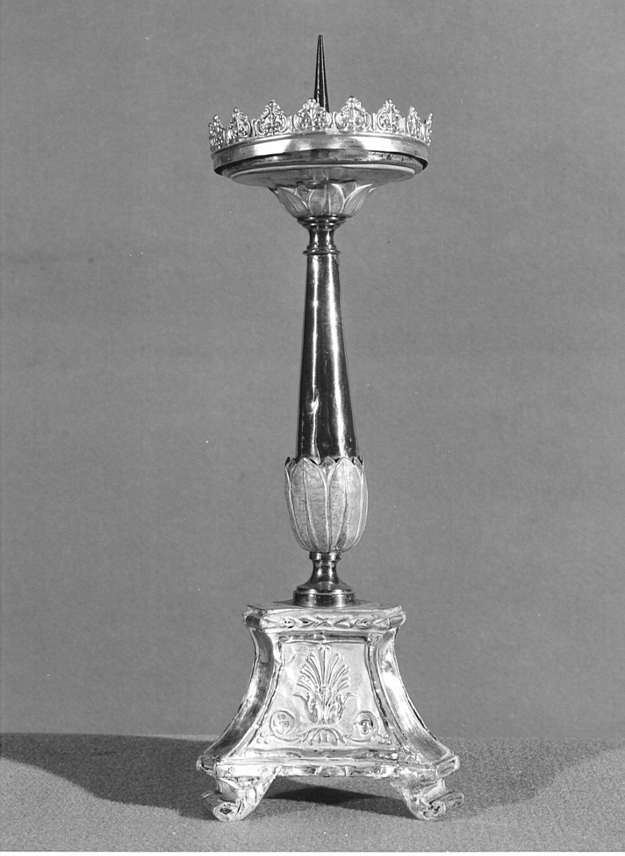 candeliere d'altare, serie - bottega lombarda (sec. XIX)