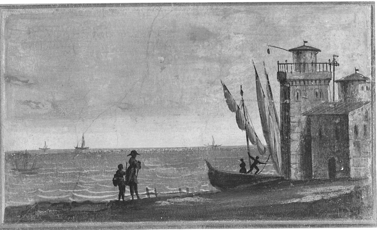 paesaggio marino (dipinto, opera isolata) di Deleidi Luigi detto Nebbia (attribuito) (inizio sec. XIX)