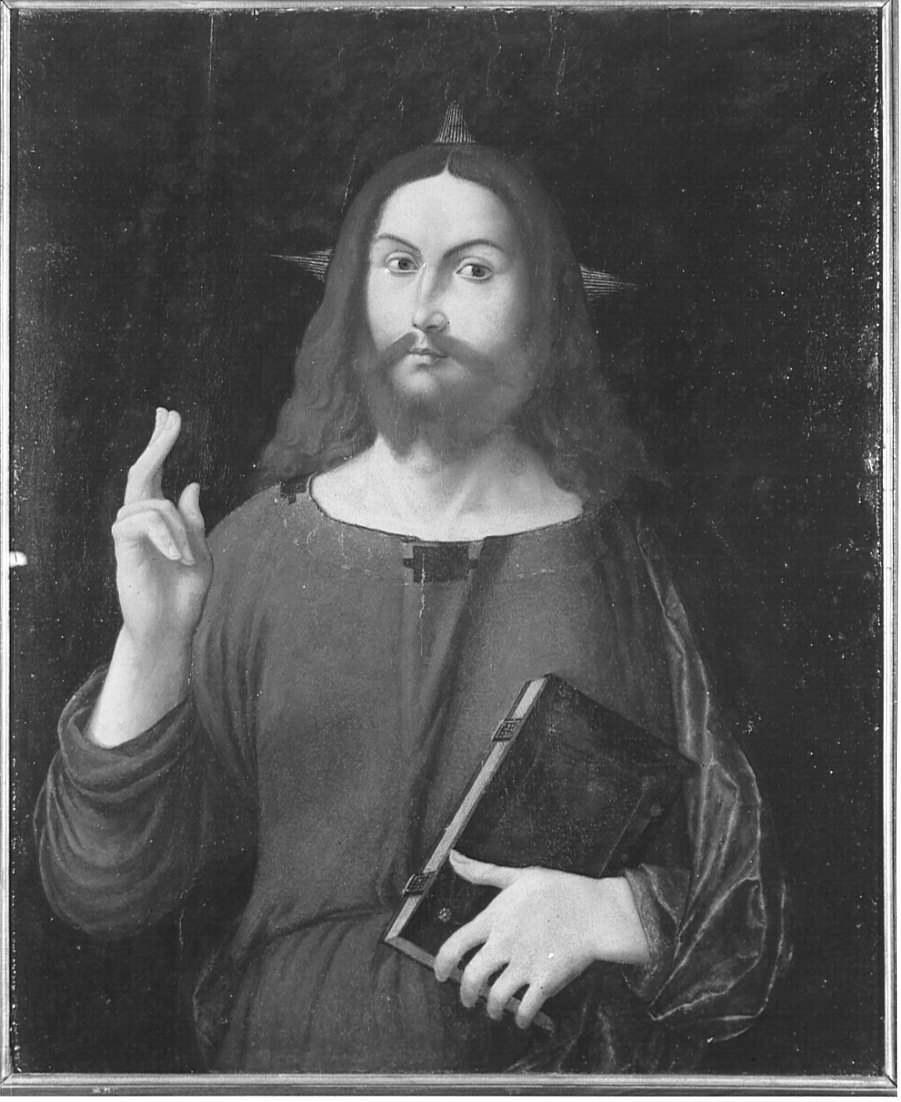 Cristo benedicente (dipinto, opera isolata) - ambito lombardo (secondo quarto sec. XVI)