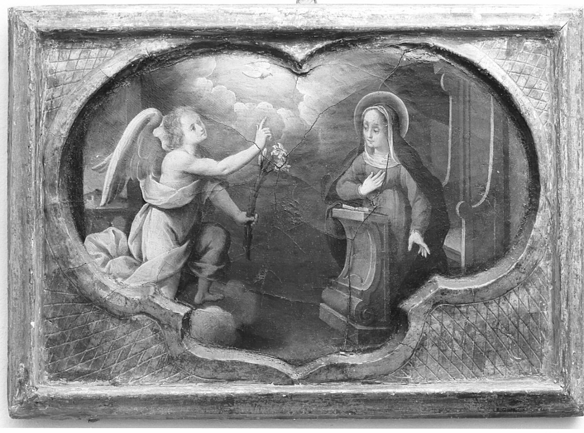 Annunciazione (dipinto, opera isolata) di Lolmo Gian Paolo (cerchia) (prima metà sec. XVII)