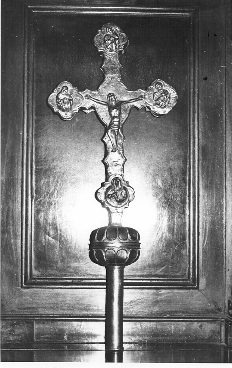 croce processionale, opera isolata - bottega lombarda (sec. XVI)