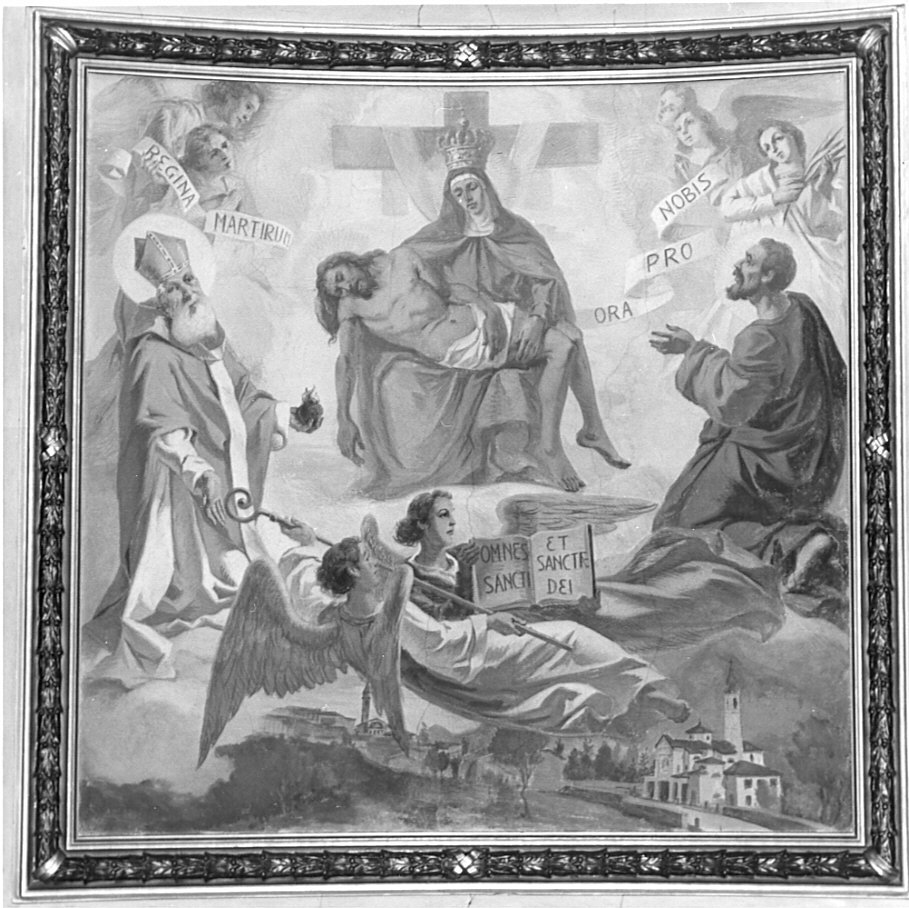 Pietà e Santi (dipinto, opera isolata) di Nembrini Emilio (sec. XX)