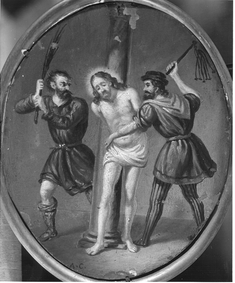flagellazione di Cristo (dipinto, elemento d'insieme) di Ceroni Angelo (sec. XIX)