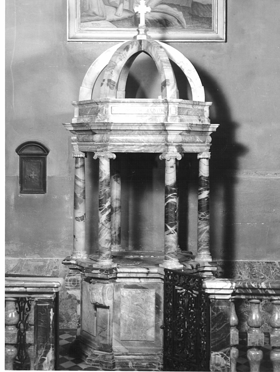 fonte battesimale, opera isolata - bottega lombarda (sec. XVII)