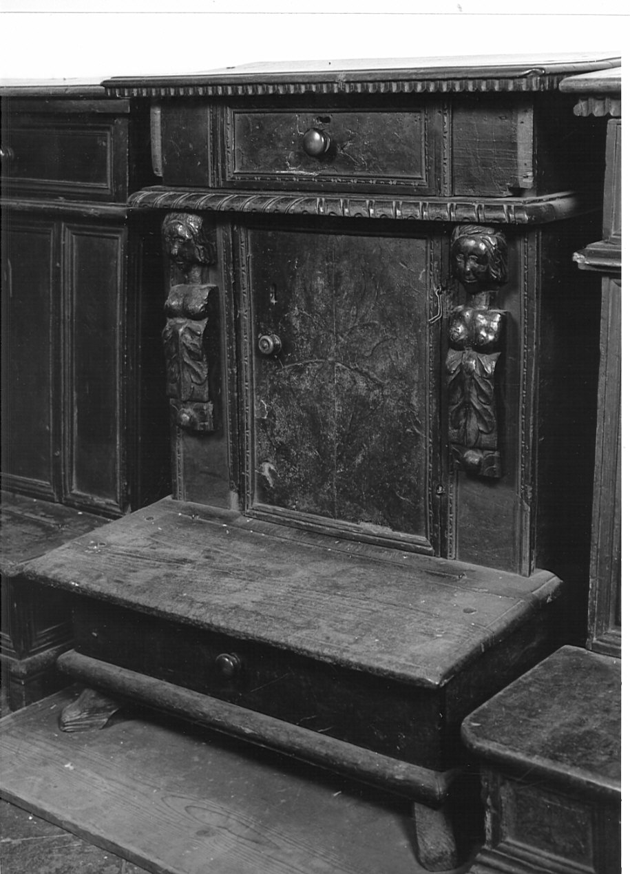 inginocchiatoio, opera isolata - bottega lombarda (seconda metà sec. XVII)