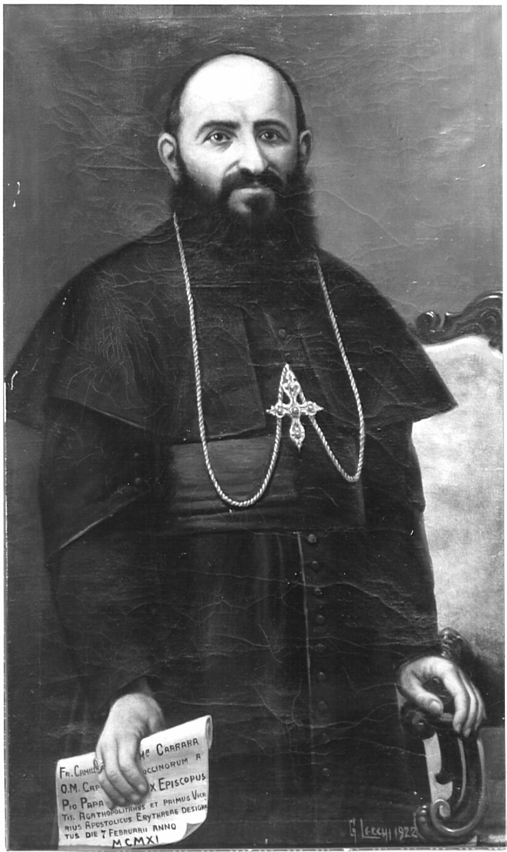 ritratto di Monsignor Camillo Carrara (dipinto, opera isolata) di Lecchi Guglielmo (sec. XX)