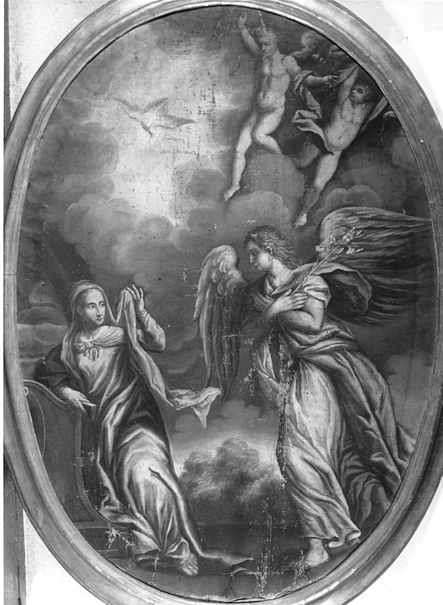 Annunciazione (dipinto, opera isolata) - ambito bergamasco (secc. XVI/ XVII)