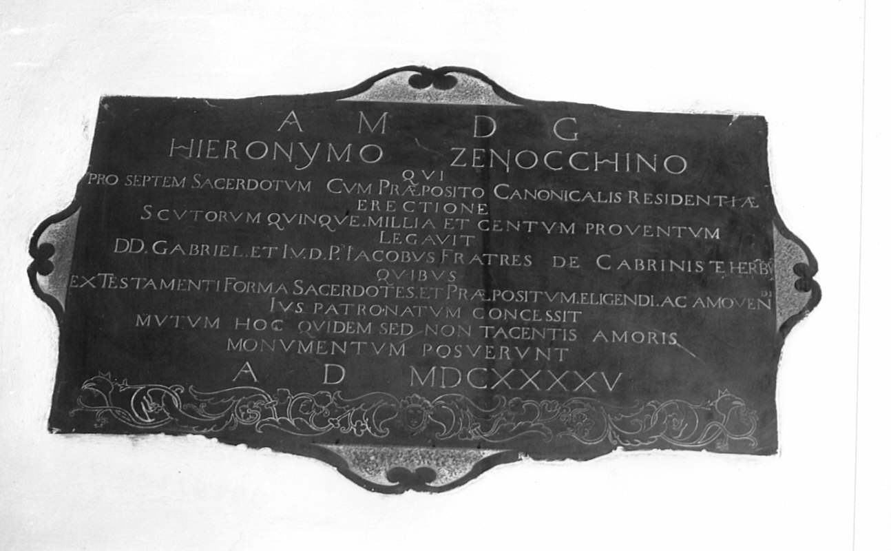 lapide, opera isolata - bottega lombarda (sec. XVII)