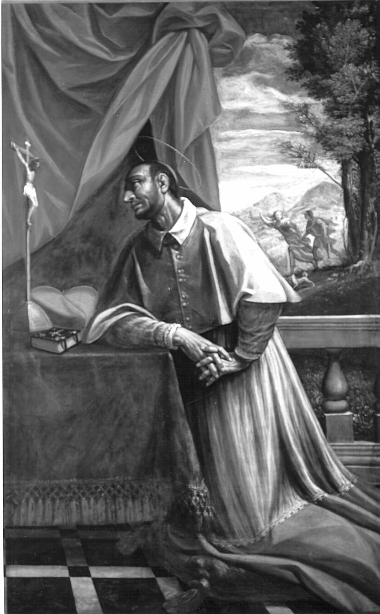 San Carlo Borromeo (dipinto, opera isolata) di Cavagna Gian Paolo (sec. XVII)